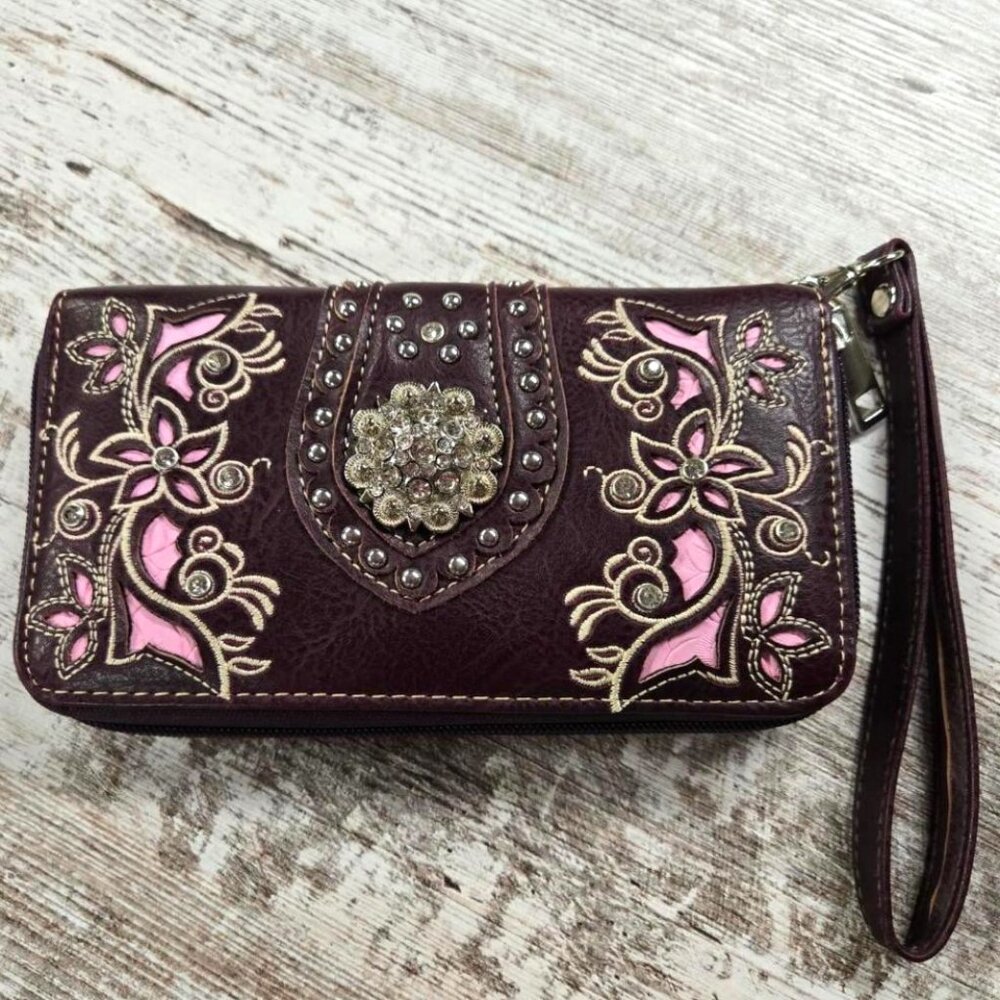 JUSTIN Western Conch Wallet Wristlet